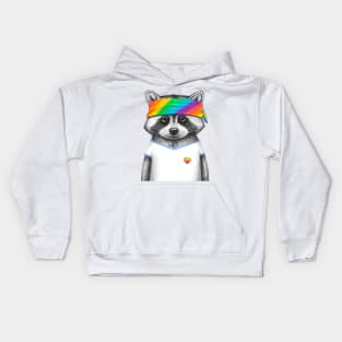 Pride raccoon Kids Hoodie